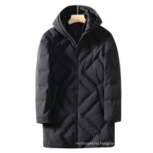 Custom Brand Mens Winter Parka in Black 90/10 Down Filling for Casual Wear Business Man Fashion  Clothing High Performance